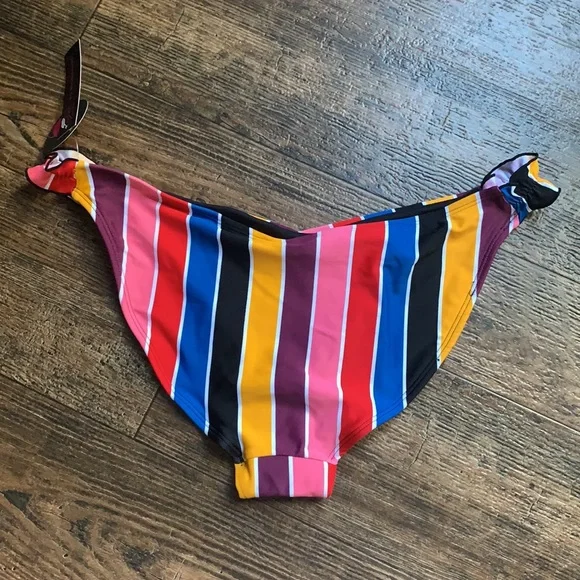 ❤️ NEW No Boundaries Striped Bikini Large 11-13 - Picture 5 of 9